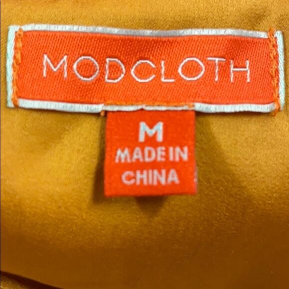 Modcloth Mustard Yellow with lace peplum style Top - Picture 5 of 5